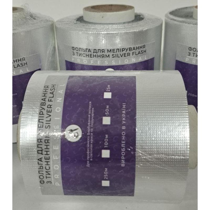 Фольга перукарська тиснена  11см  250 метрів 12мк
